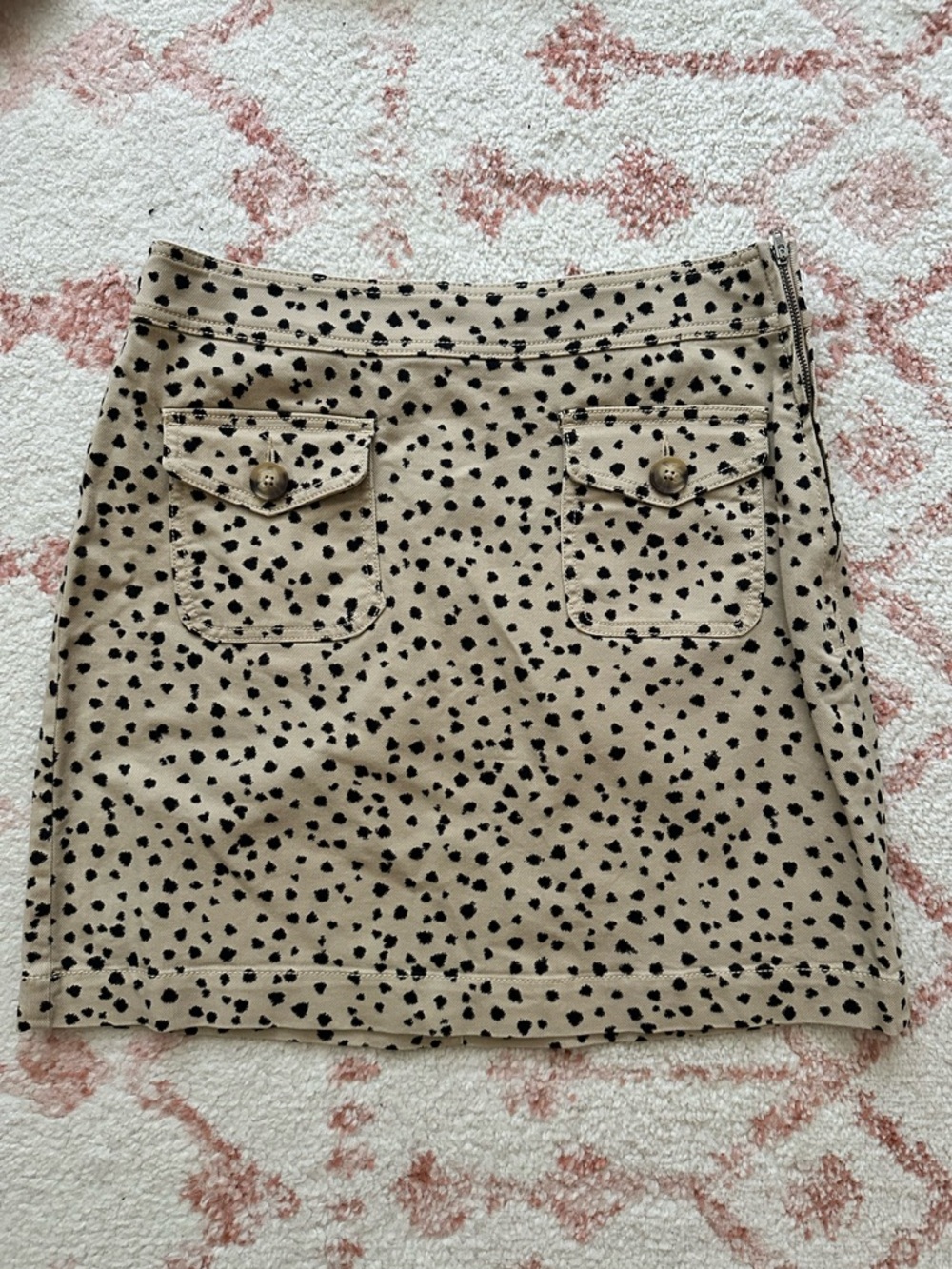 Animal Print Khaki Skirt from Loft